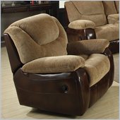 Coaster Malena Glider Recliner Chair in Chenille