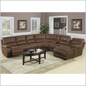 Coaster Loukas Extra Long Reclining Sectional Sofa w/ Chaise in Brown