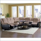 Coaster Johanna Reclining Corduroy Sectional in Tan
