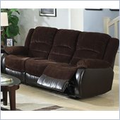 Coaster Johanna Reclining Corduroy Motion Sofa in Chocolate
