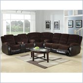 Coaster Johanna Reclining Corduroy Sectional in Chocolate