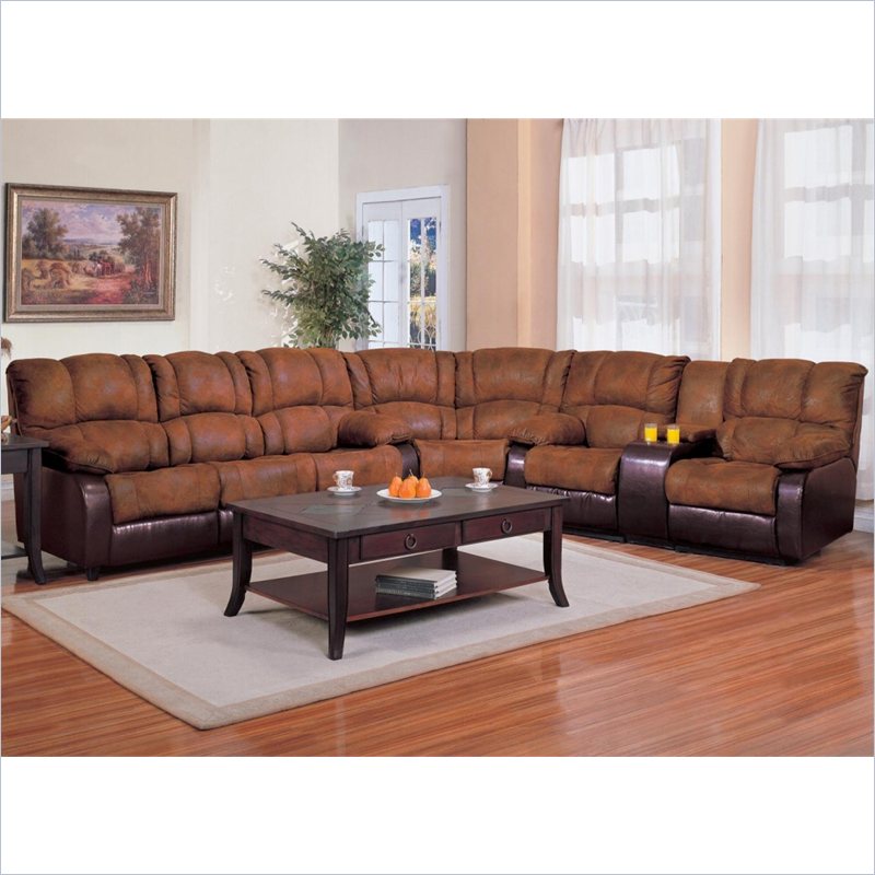 Coaster Ronan L-Shaped Sectional in Brown