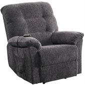 Coaster Power Lift Recliner Chair with Remove Control in Dark Grey