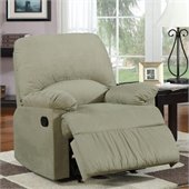 Coaster Microfiber Upholstered Glider Recliner Chair in Sage