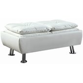 Coaster Contemporary Styled Cocktail Storage Ottoman in White