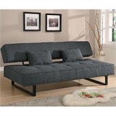Coaster Contemporary Armless Sofa in Grey