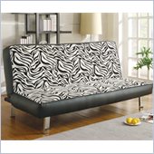 Coaster Zebra Print Convertible Sofa