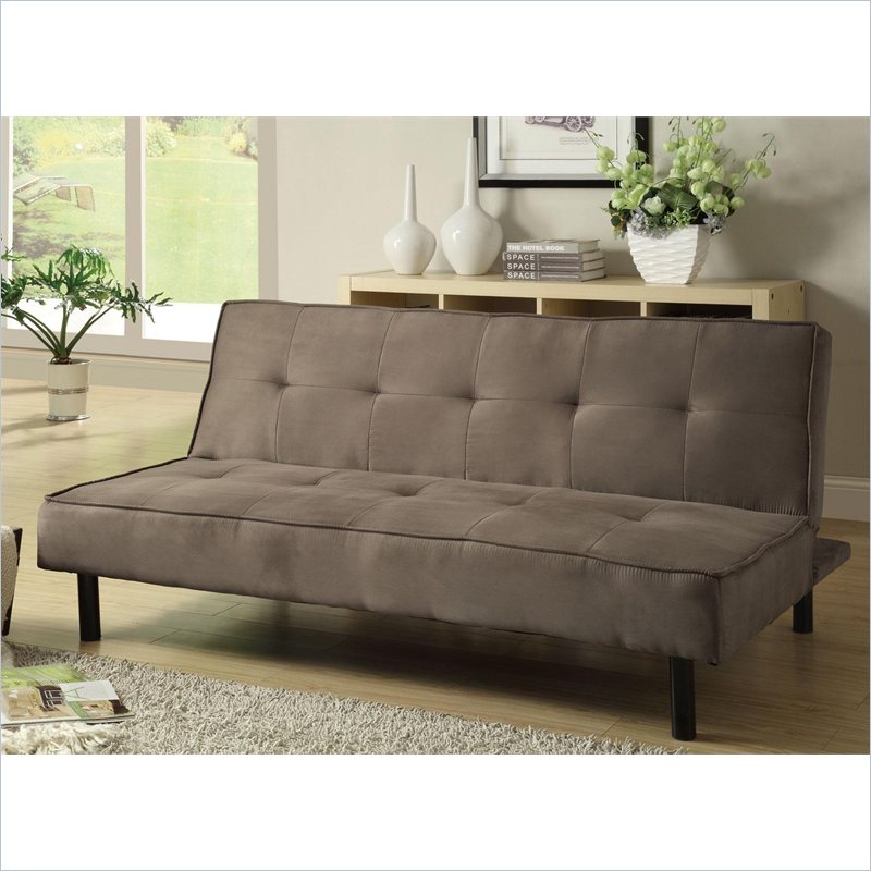 Coaster Padded Convertible Sofa Bed in Brown