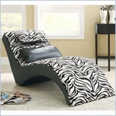 Coaster Accent Seating Modern Zebra Print Furniture Chaise
