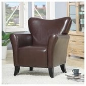 Coaster Accent Seating Contemporary Vinyl Upholstered Chair in Brown