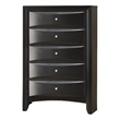 ADD TO YOUR SET: Coaster Briana 5 Drawer Chest in Glossy Black Finish