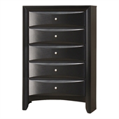 Coaster Briana 5 Drawer Chest in Glossy Black Finish