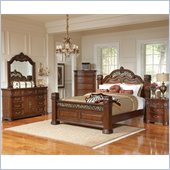 Coaster DuBarry 6 Piece Bedoom Set in Rich Brown Finish