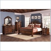 Coaster DuBarry 6 Piece Bedoom Set in Rich Brown Finish