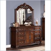 Coaster DuBarry Dresser and Mirror Set in Rich Brown Finish