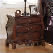 Coaster Priscilla Nightstand in Brown Cherry Finish