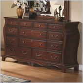 Coaster Priscilla Dresser in Brown Cherry Finish