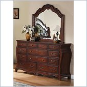 Coaster Priscilla Dresser and Mirror Set in Brown Cherry Finish