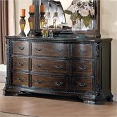 Coaster Maddison Dresser in Brown Cherry Finish