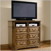 Coaster Edgewood 6 Drawer Media Chest in Warm Brown Oak Finish