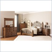 Coaster Edgewood 5 Piece Bedroom Set in Brown Oak Finish
