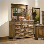 Coaster Edgewood Dresser and Mirror Set in Brown Oak Finish