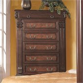 Coaster Grand Prado Chest in Warm Cherry Finish