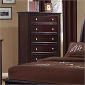 Coaster Sandy Beach 5 Drawer Chest in Cappuccino Finish