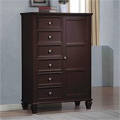 Coaster Sandy Beach Door Chest in Cappuccino Finish