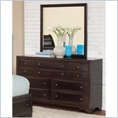 Coaster Webster Dresser and Mirror Set in Brown Maple Finish