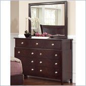 Coaster Albright 9 Drawer Dresser and Mirror Set in Cherry Finish