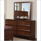 Coaster Katharine 6 Drawer Dresser and Mirror Set in Oak Finish