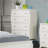 Coaster Dominique 4 Drawer Chest in White Finish