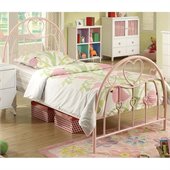 Coaster Juliette Twin Metal Bed in Pink
