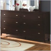 Coaster Calvin 6 Drawer Dresser in Cappuccino Finish