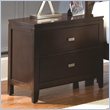 ADD TO YOUR SET: Coaster Calvin 2 Drawer Nightstand in Cappuccino Finish
