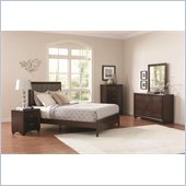 Coaster Simone 5 Piece Bedroom Set in Cappuccino Finish