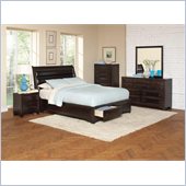 Coaster Webster 5 Piece Bedroom Set in Brown Maple Finish