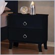 ADD TO YOUR SET: Coaster Holland Two Drawer Nightstand in Black