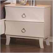 Coaster Holland Two Drawer Nightstand in White