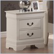 ADD TO YOUR SET: Coaster Saint Laurent Two Drawer Nightstand in White