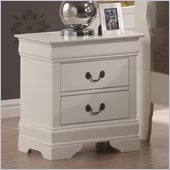 Coaster Saint Laurent Two Drawer Nightstand in White