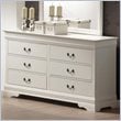 ADD TO YOUR SET: Coaster Saint Laurent Six Drawer Double Dresser in White