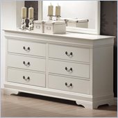 Coaster Saint Laurent Six Drawer Double Dresser in White