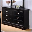 ADD TO YOUR SET: Coaster Louis Philippe 6 Drawer Dresser in Deep Black Finish
