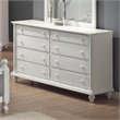 ADD TO YOUR SET: Coaster Kayla 8 Drawer Dresser in Distressed White Finish