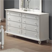 Coaster Kayla 8 Drawer Dresser in Distressed White Finish