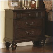 Coaster Sidney 2 Drawer Nightstand in Dark Cherry Finish