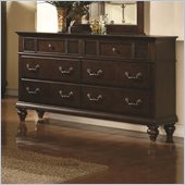 Coaster Sidney 6 Drawer Dresser in Dark Cherry Finish