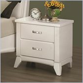 Coaster Eleanor 2 Drawer Nightstand in Smooth White